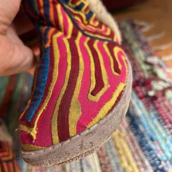 Artemola Handmade Women's Mola Lace Up Boots Size 38 / 8.5 - Picture 9 of 16